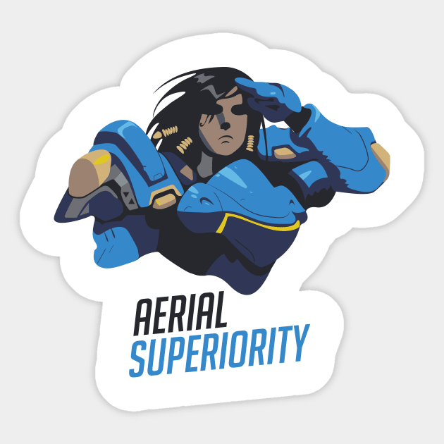 Overwatch Pharah "Aerial Superiority" Tee Sticker by Charelene